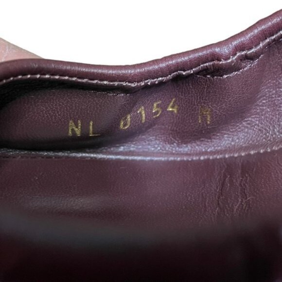 Louis Vuitton Python Elba Flats Burgundy Leather Ballet Shoes - Picture 10 of 11